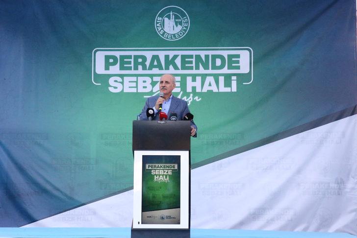 AK Parti'li Kurtulmuş, Sivas'ta perakende sebze halinin açılışında konuştu: G5