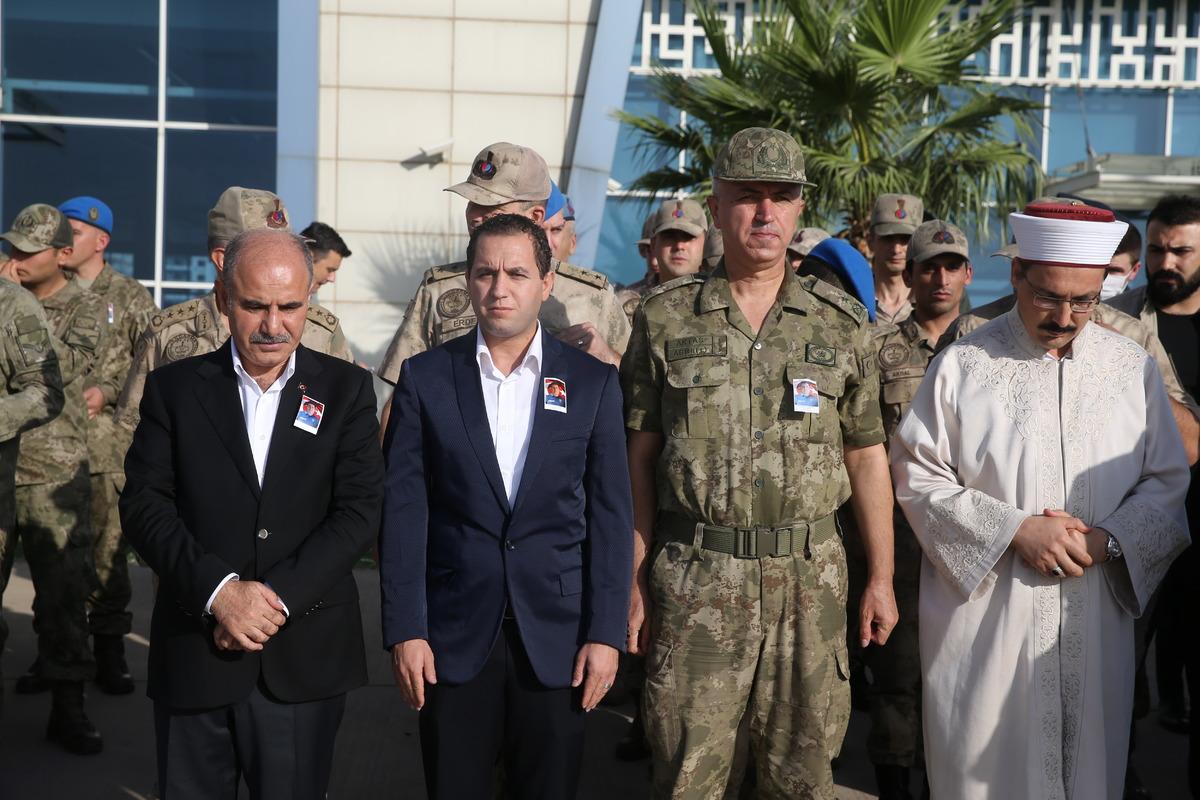 Mardin'deki trafik kazasında şehit olan polis Yahya Ergin i&ccedil;in t&ouml;ren yapıldı