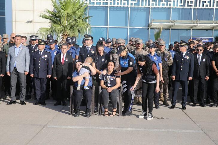 Mardin'deki trafik kazasında şehit olan polis Yahya Ergin için tören yapıldı G2