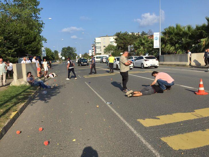 Ordu'da motosikletin yayaya çarpması sonucu 3 kişi yaralandı G5