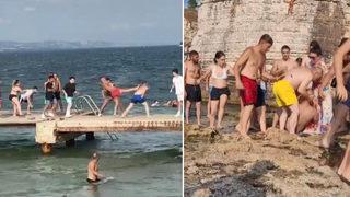 Karamürsel, Kerpe ve Kandıra sahilleri boks ringine döndü! Tekme ve yumruklar havada uçuştu