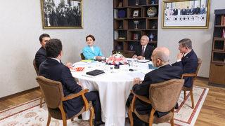 6'lı masa 6. kez toplandı! Altı muhalefet partisinin genel başkanlarından 'ortak cumhurbaşkanı adayı' mesajı