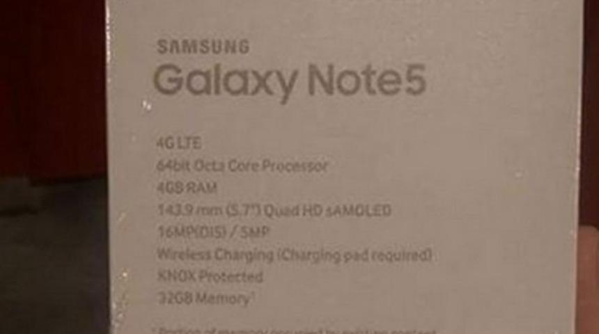 Samsung Galaxy Note 5&rsquo;in kutusu g&ouml;z&uuml;kt&uuml;!