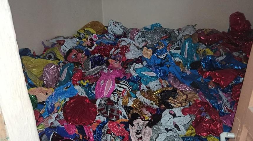 Eskişehir'de kimyasal madde doldurulan 3 bin uçan balon ele geçirildi