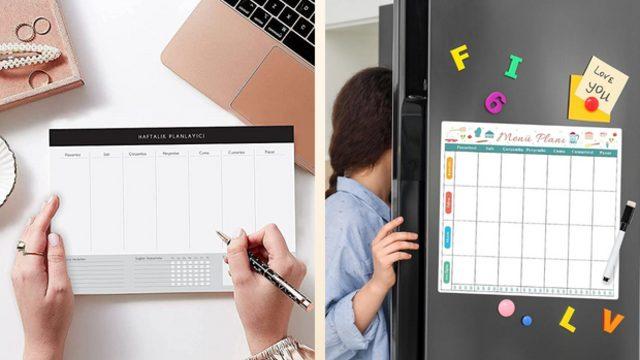 Her anını planlamak isteyenlerin bir numaralı tercihi haftalık ve aylık planlayıcı çeşitleri