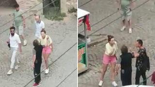 Şort giyen genç kıza sokak ortasında taciz! Sen adam mısın? İstediğimi de giyerim