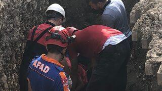 Erzincan'da altyapı çalışmasında göçük altında kalan işçi kurtarıldı
