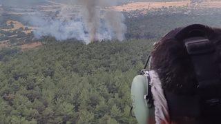 Balıkesir'de iki ilçede çıkan orman yangınları kontrol altına alındı