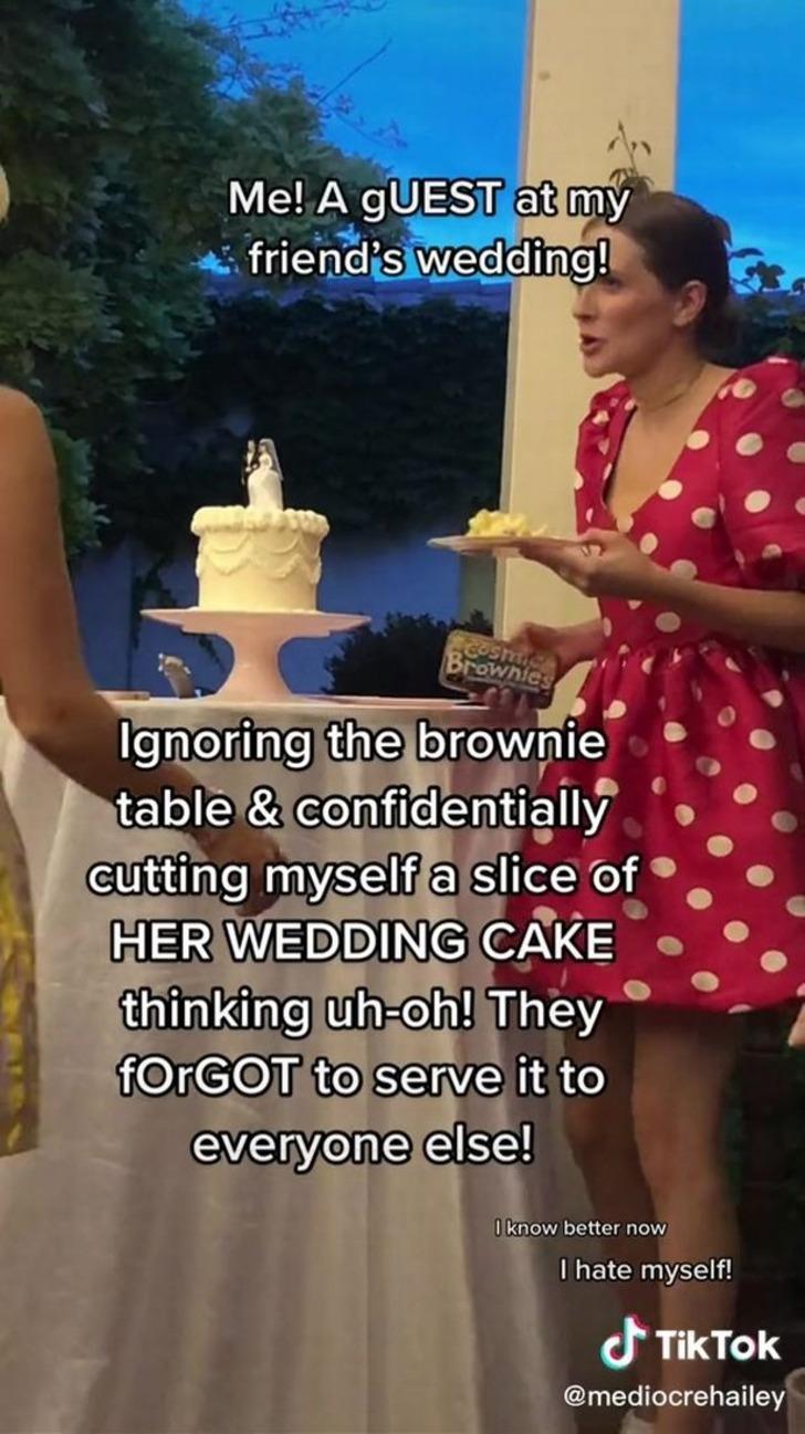 Düğünde yapılmayacak en büyük hatayı yaptı! Düğün pastasını normal bir tatlı zannetti G1