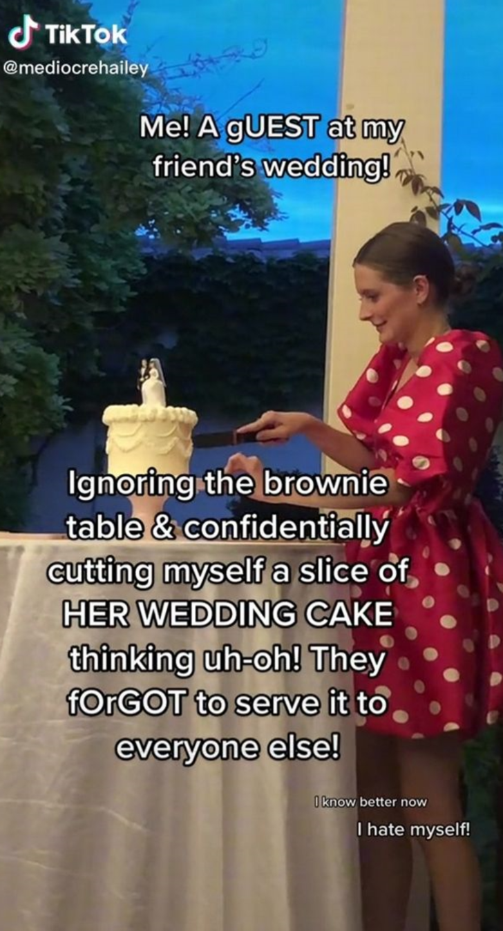 Düğünde yapılmayacak en büyük hatayı yaptı! Düğün pastasını normal bir tatlı zannetti G3