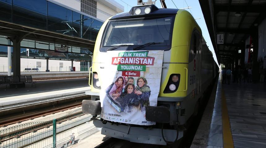 Afganistan'a yardım malzemesi taşıyan "İyilik Treni"nin altıncısı yola çıktı