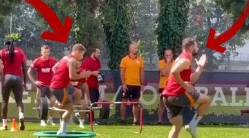 Galatasaray antrenmanında tepki çeken görüntü!