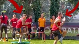 Galatasaray antrenmanında tepki çeken görüntü!