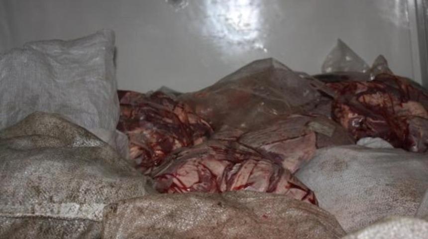 Keşan’da 2 bin 700 kilo kaçak et bulundu