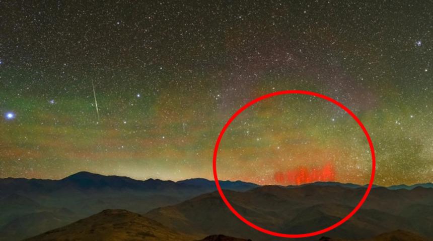 Şili'de görülen kırmızı peri şaşkına çevirdi! Nadiren ortaya çıkıyor