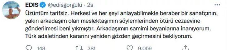 EDİS: CEZAEVİNE GÖNDERİLMESİ BENİ YIKMIŞTIR