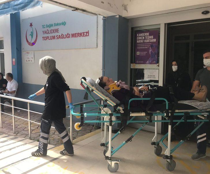 Giresun'da kafasına mermer düşen kadın yaralandı G4