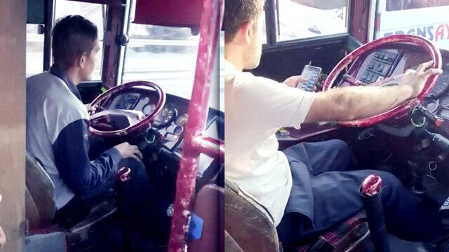 İETT otobüs şoförünün direksiyonu yolcuya teslim etmesi akıllara durgunluk verdi