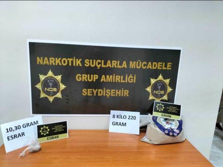 Seydişehir'de otomobilde 8 kilo 220 gram eroin ele geçirildi G1