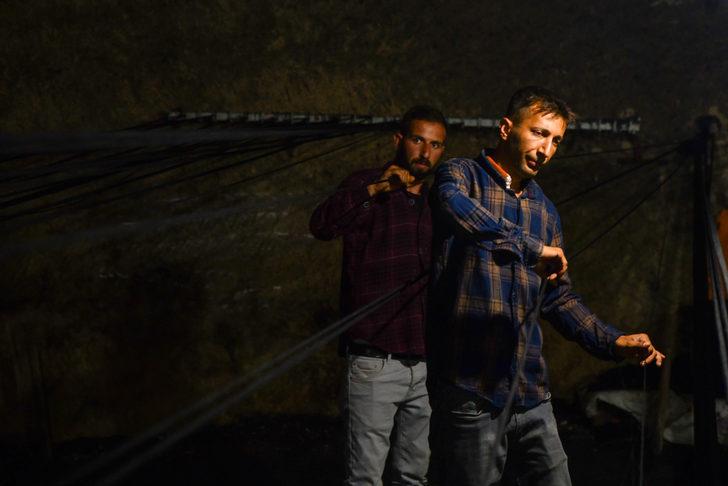 Gaziantep'te sıcak havadan etkilenmeyen kendir ustaları mağaralarda üretimlerini sürdürüyor G4