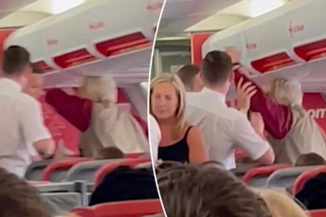 U&ccedil;akta şoke eden anlar! Sarhoş yolcu u&ccedil;uş g&ouml;revlisine tokat attı