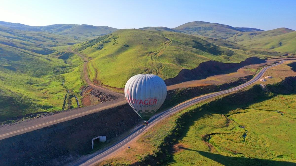 Ordu'da yayla turizmini canlandırmak i&ccedil;in sıcak hava balonu deneme u&ccedil;uşu yapıldı