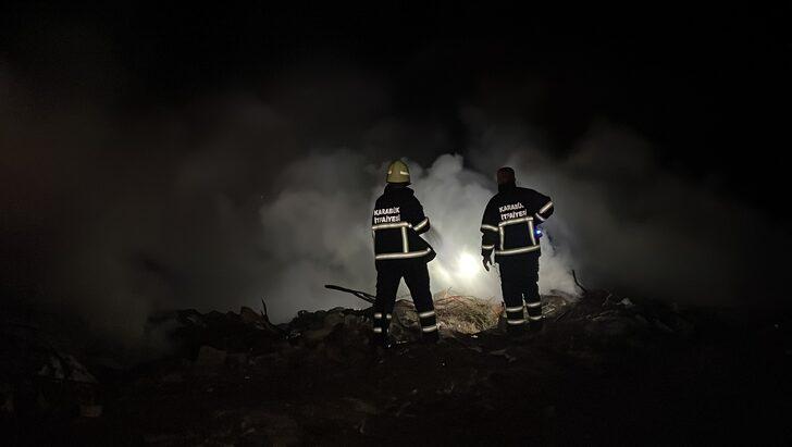 Karabük'te çöp toplama alanında çıkan yangın söndürüldü G2