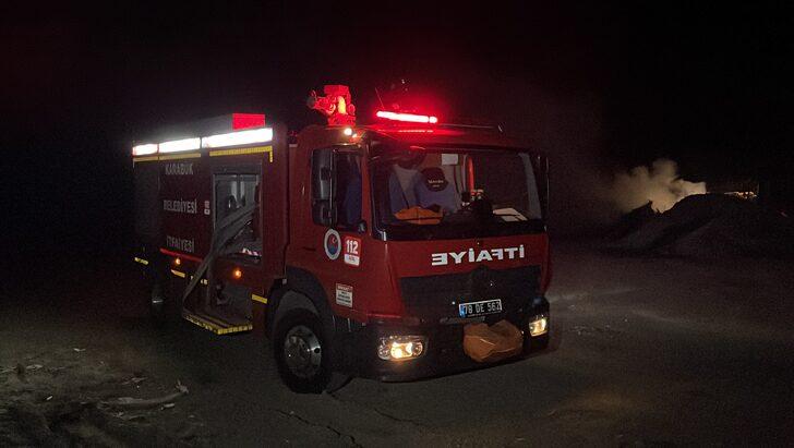 Karabük'te çöp toplama alanında çıkan yangın söndürüldü G5