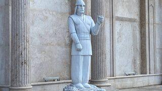 Düzce'de asker heykelinin kaybolan mızrağının bulunması için çalışma başlatıldı