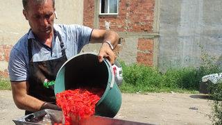 Salça zamanı ev ev gezip bir günde 5 bin TL kazanıyor! Yoğun tempoda telefonu hiç susmuyor