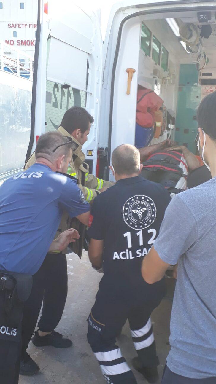 Bandırma'da limandaki Malta bayraklı gemide oluşan patlamada iki işçi yaralandı G3