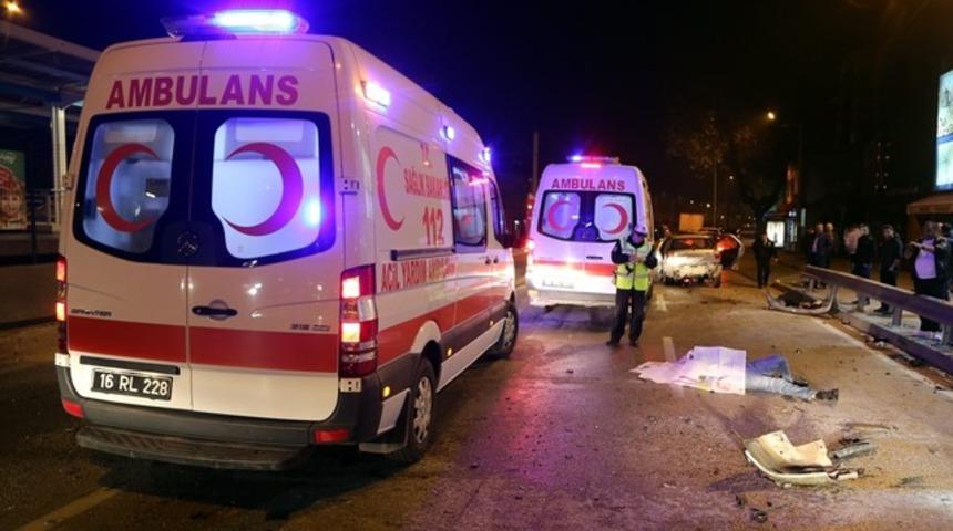 Bursa'da trafik kazası: 1 ölü, 3 yaralı