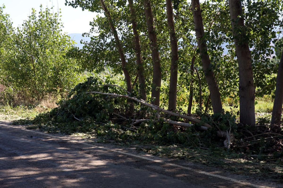 Tokat'ta fırtına, dolu ve sağanak ekili alanlara zarar verdi