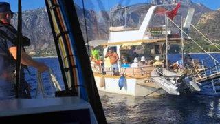 Lüks yatta skandal görüntü! Ekipler hemen harekete geçti