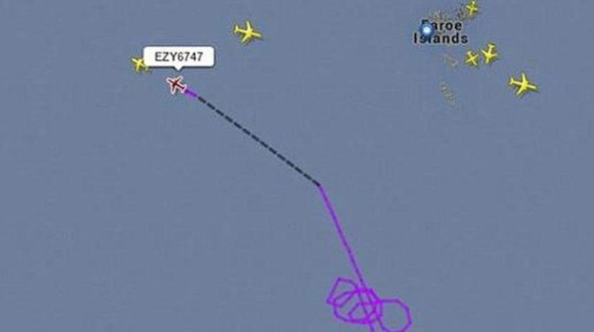 Yolcu uçağı havada sekiz çizdi