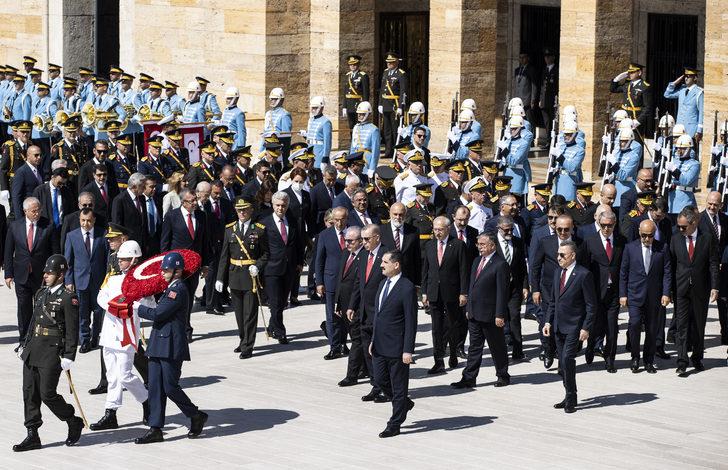 Cumhurbaşkanı Erdoğan başkanlığındaki devlet erkanı, Anıtkabir'i ziyaret etti G1