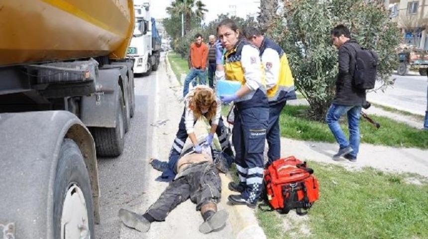 TIR'ın çarptığı dilenci yaşamını yitirdi