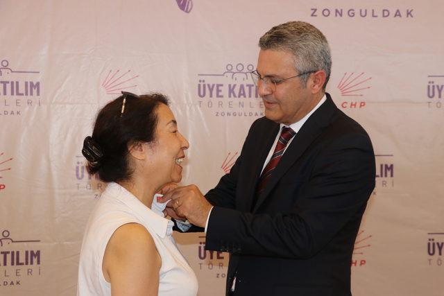 CHP'li Salıcı, partisinin Zonguldak'taki üye katılım töreninde konuştu: