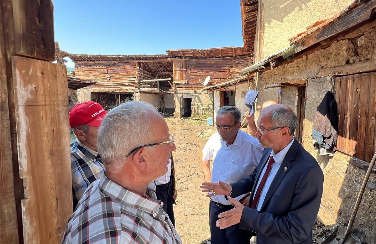 K&uuml;tahya Domani&ccedil;'te şiddetli yağış 7 k&ouml;yde sele yol a&ccedil;tı