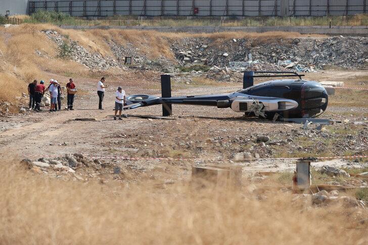 İzmir'de arızalanan helikopter boş araziye indiği sırada yan yattı G3