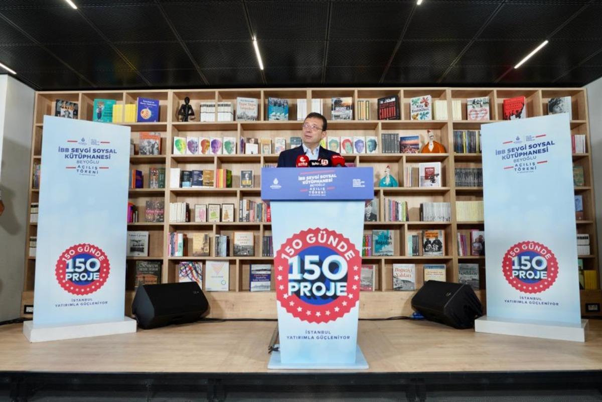 Taksim'de İBB'nin "Sevgi Soysal K&uuml;t&uuml;phanesi" t&ouml;renle a&ccedil;ıldı