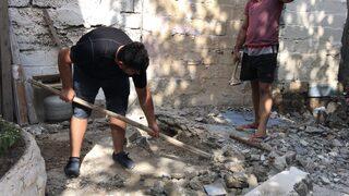 Adana'da tadilat sırasında bulunan ve kafatası sanılan cismin taş olduğu belirlendi