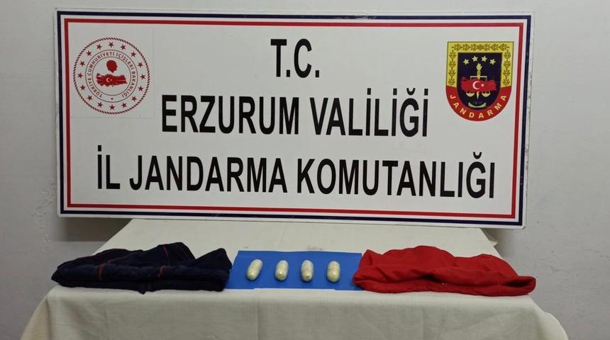 Erzurum'da uyuşturucu ile yakalanan yabancı uyruklu tutuklandı