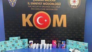 Çankırı'da araçta gümrük kaçağı elektronik ürünler ele geçirildi