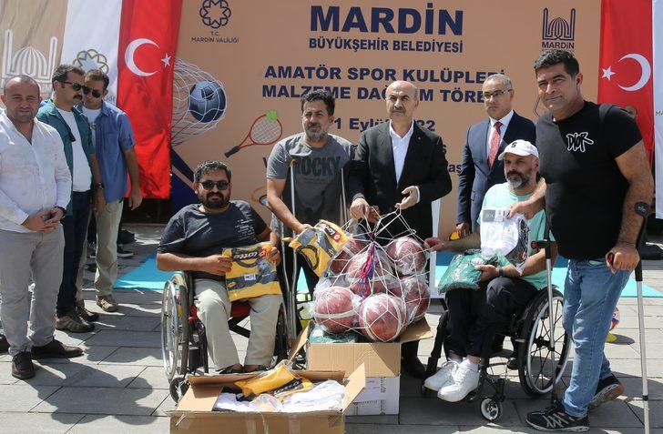 Mardin'de amatör spor kulüplerine 5 milyon lira değerinde malzeme desteği G3