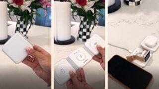 Akıllı telefonunuzu, saatinizi, kablosuz kulaklığınızı aynı anda şarj etmenizi sağlayan 3'ü 1 arada kablosuz şarj cihazı