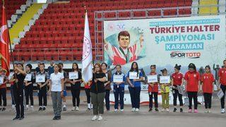 Naim Süleymanoğlu Kulüpler Türkiye Halter Şampiyonası Karaman'da başladı