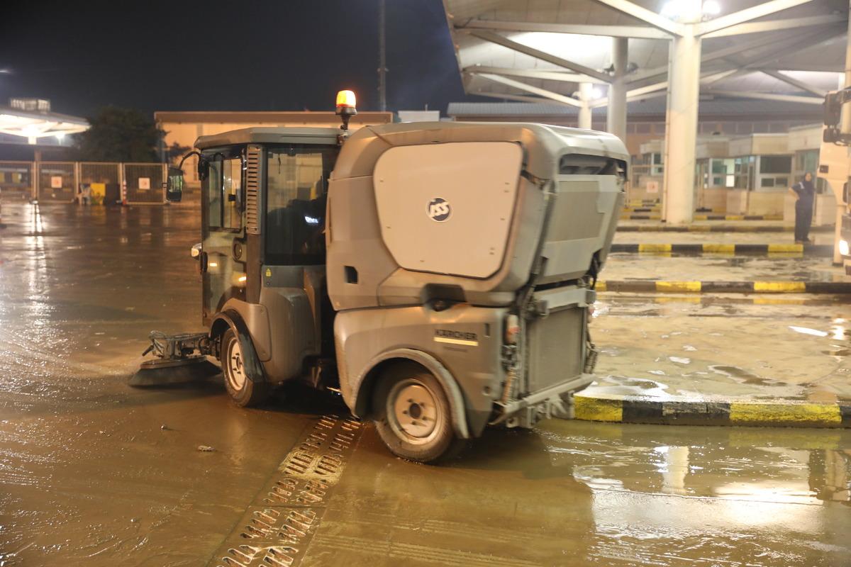 Kapıkule G&uuml;mr&uuml;k Sahası'nda biriken su tahliye edildi