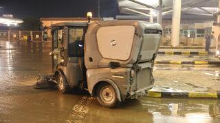 Kapıkule Gümrük Sahası'nda biriken su tahliye edildi