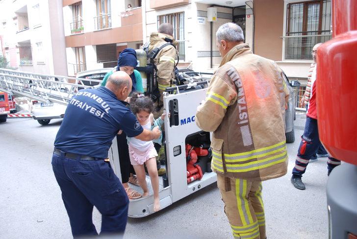 Maltepe'de apartmanın giriş katında çıkan yangın söndürüldü G1